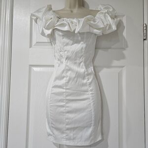 Elegant White Off-Shoulder Dress